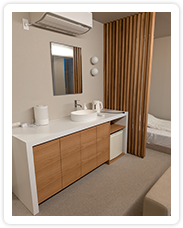 産後ケアで使用する部屋にある洗面台